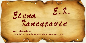 Elena Končatović vizit kartica